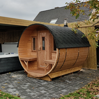 Barrelsauna thermowood L300 D227 - incl. terras